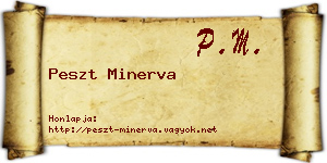 Peszt Minerva névjegykártya